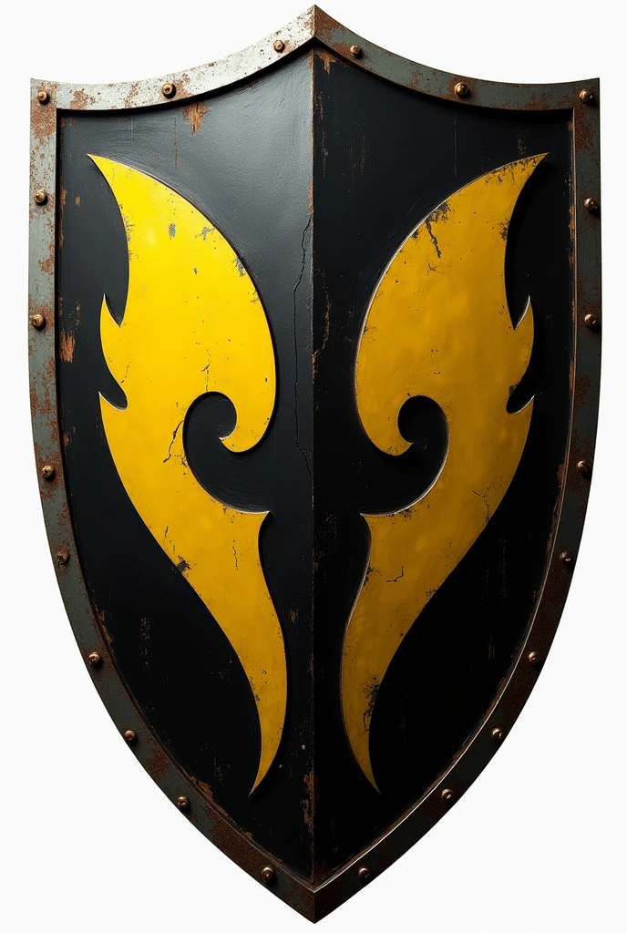 Black and yellow shield