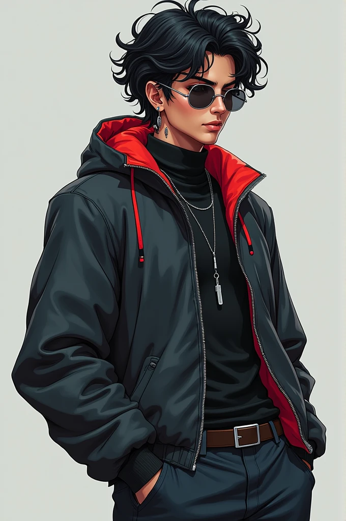 Gender: male
6’1
dark curly hair
piercings
Dark ish skin tone
dresses 2000’s or 90’s fits
wears guyliner
wears round but squared ish glasses
loves technology, is very good at engineering
is very good in using all types of weapons
likes working out
soaks information like a sponge
just for some reason is incredibly smart