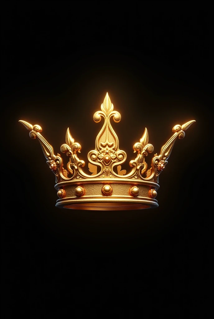 Logo of a golden crown and black background