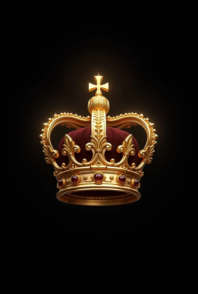 Logo of a golden crown and black background