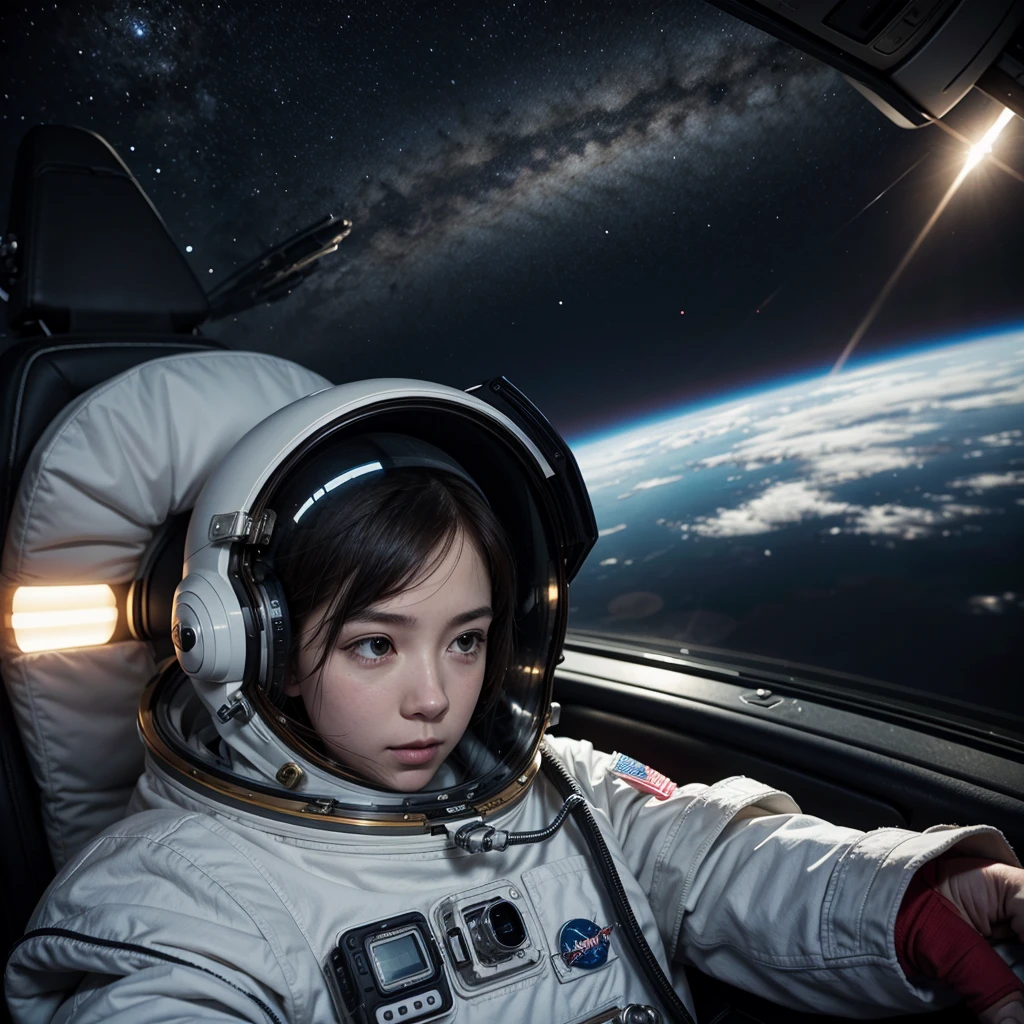 Astronaut looking at a GPS