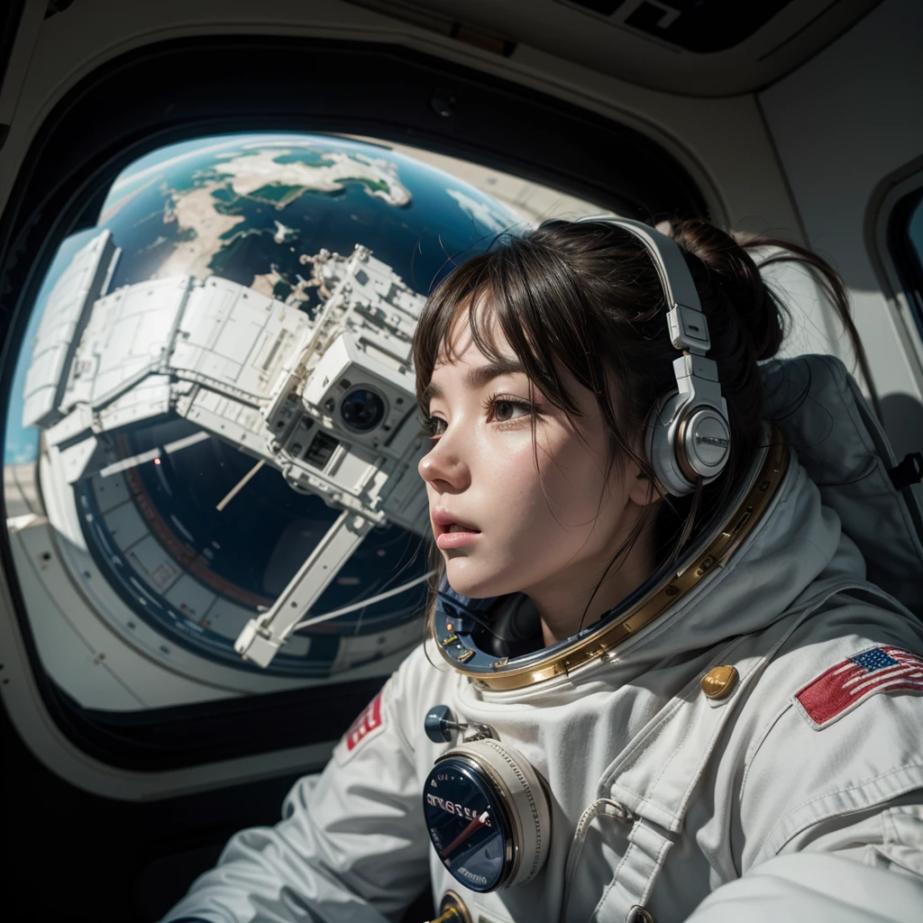 Astronaut looking at a GPS