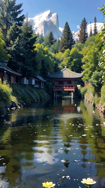The east wind picks up the spring clothes., and walk to find fragrance and return. Peach blossoms reflected in red smile, and the willows covered with green and the swallows fly together. Winding and wandering paths, shame about vanilla., melancholy Qiao Lin walking to Luohui. Remember where Yanju is currently., Chaifei is on the west side of the restaurant.. traditional china painting