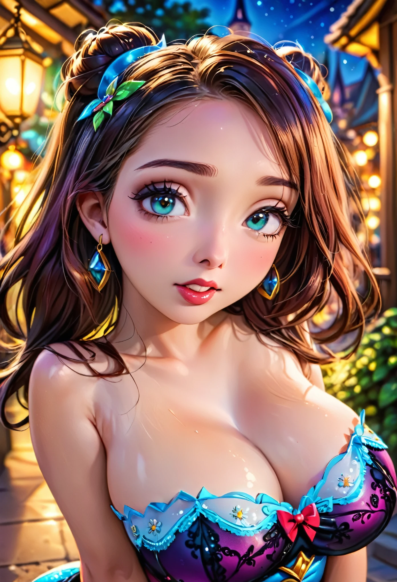 (A cute woman, 25 years old, wearing a sexy Disney outfit, wandering around Disney Land, playful poses, turning her butt to the viewer, best quality, 4k, 8k, highres, masterpiece:1.2, ultra-detailed, realistic, photorealistic, photo-realistic:1.37, HDR, UHD, studio lighting, ultra-fine painting, sharp focus, physically-based rendering, extreme detail description, professional, vivid colors, bokeh, disney, disney style, fantasy, whimsical, colorful, bright, cute, playful, feminine, beautiful detailed eyes, beautiful detailed lips, extremely detailed eyes and face, long eyelashes)
