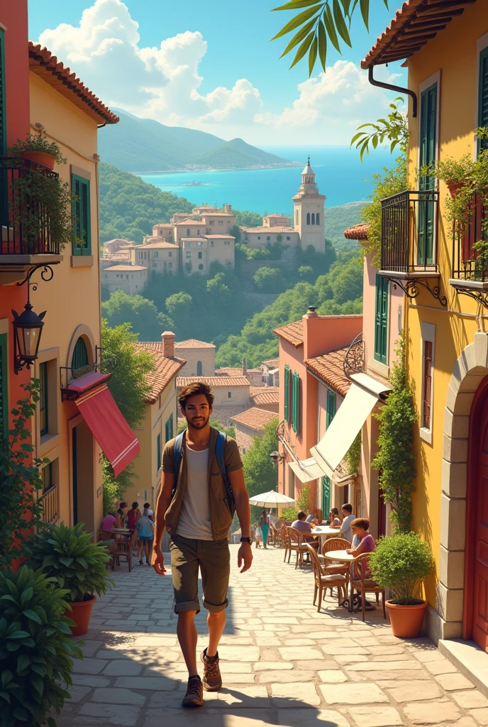 Yong Guy traveling in Italy