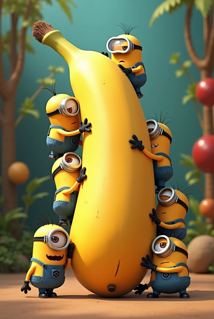 MINIOS WITH A BANANA