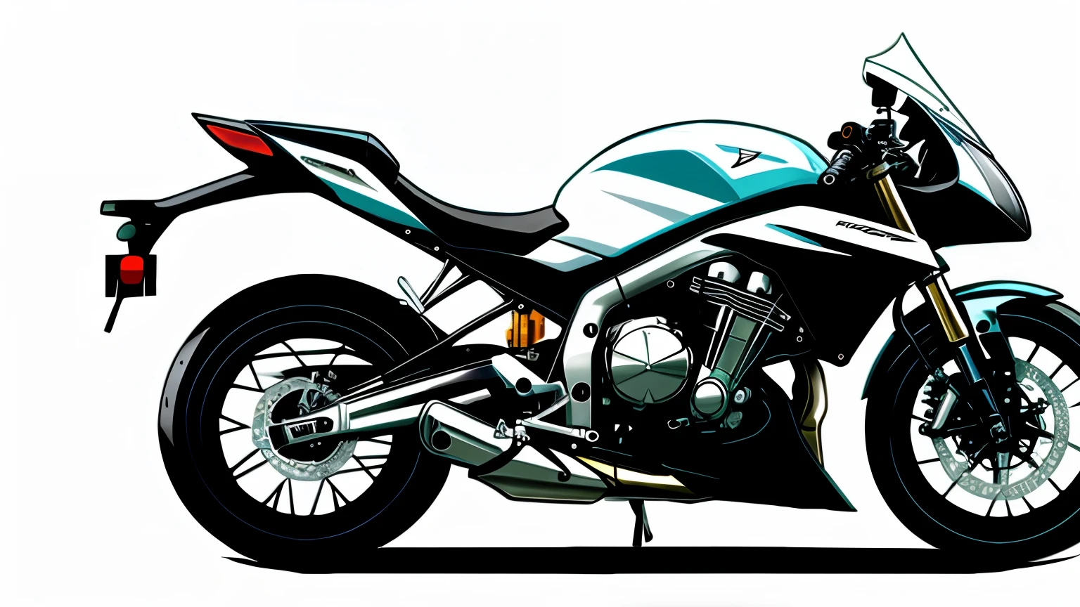 Motorcycle sideview concept sketch, big front fairing windshield head shape hybrid dolphin peregrine falcon hummingbird sailfish, honda cb650