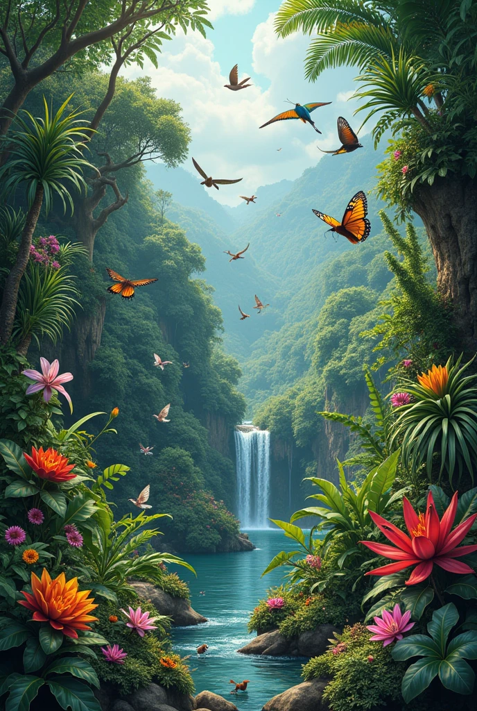 generate a representative image showcasing biodiversity