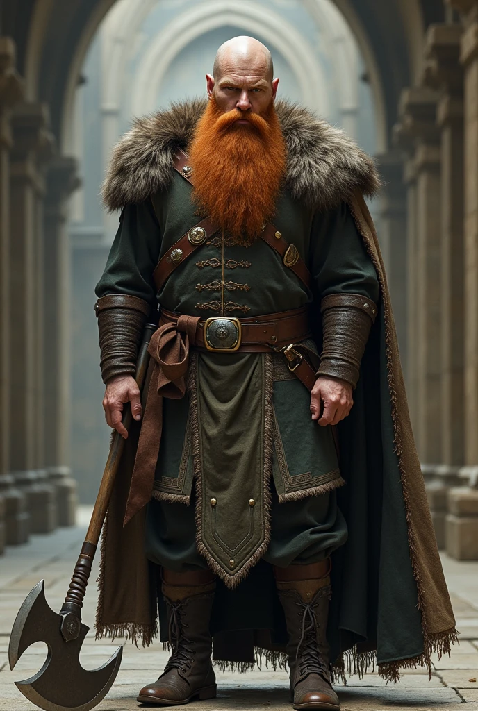 Name: Dag Forgebar
Age: Adult
Beard Style: Bushy
Class: Nobility
Eye Color: Brown
Hair Color: Strawberry Blonde
Height: 5'0"
Personality: Depressive
Specialty: Nenhum
Tattoos: Nenhum
Weapon: Axe
Weight: Strong