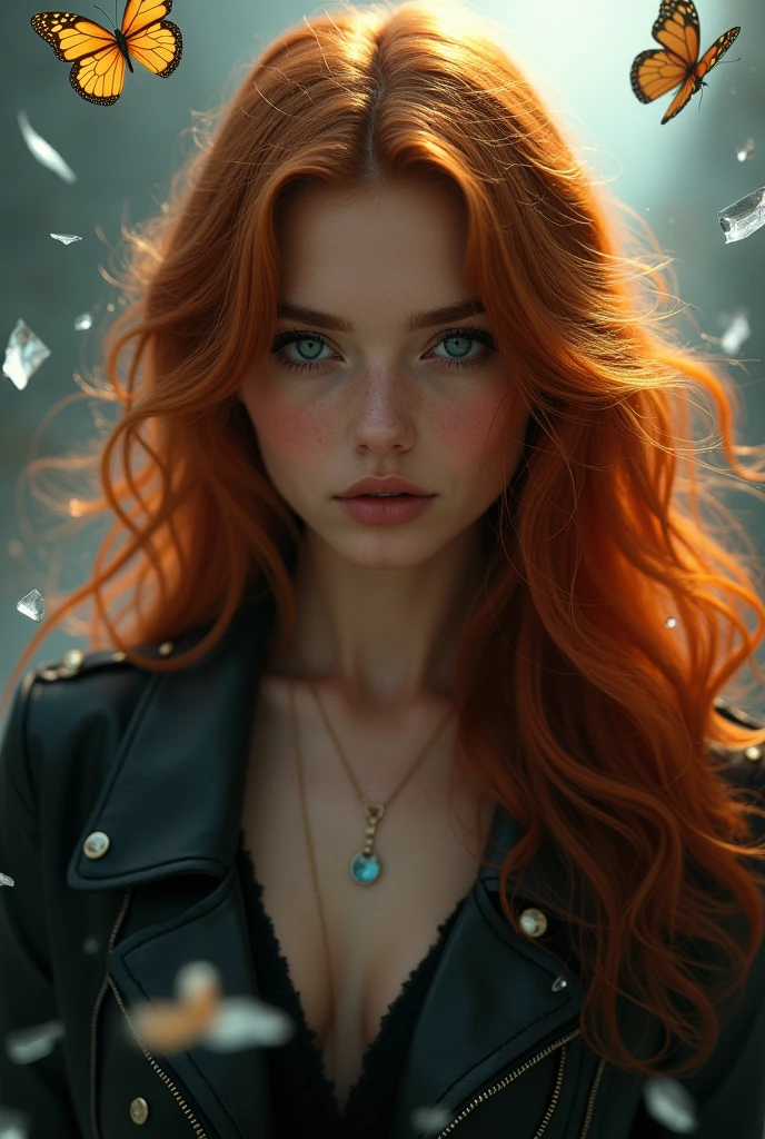 (solo, full body photo:1.3), (action packed:1.3), (haze, fog, mist:1.3), chiaroscuro, best quality, photorealistic, 1woman, (cute), (24yo:1.2), redhead, long ginger hair highly detailed, 1700'S, digital photography, art by artgerm and ruan jia and greg rutkowski surreal painting gold butterfly filigree, broken glass, (masterpiece, sidelighting, finely detailed Fashionable eyes: 1.2) (perfect oval large eyes that gazes at the viewer), beautiful detailed face, blue gorgeous perfect eyes, (blonde hair ponytail), (attractive young woman:1.3), (thick amazing hair), (seductive:1.1), (blushing:1.1)