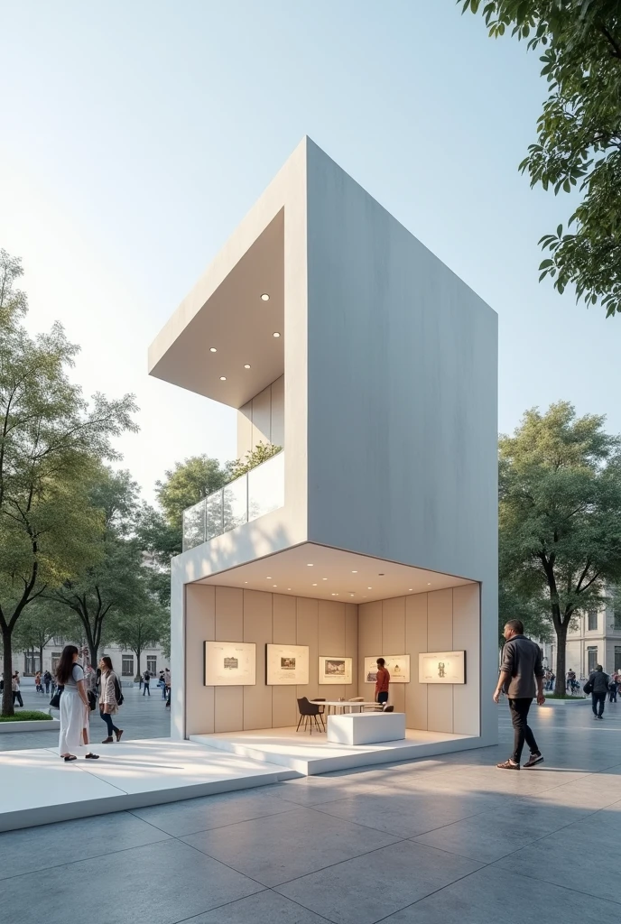 A modern architecture pavilion for 3x6 scale models to protect them but also be visible to the public so they can appreciate them.