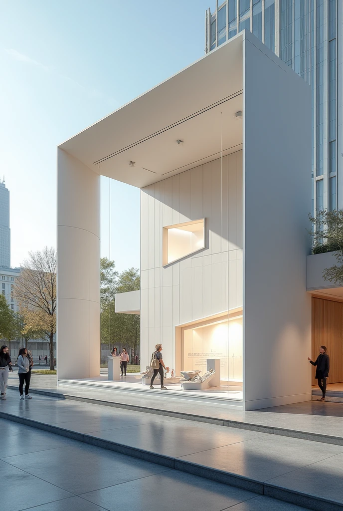 A modern architecture pavilion for 3x6 scale models to protect them but also be visible to the public so they can appreciate them.
