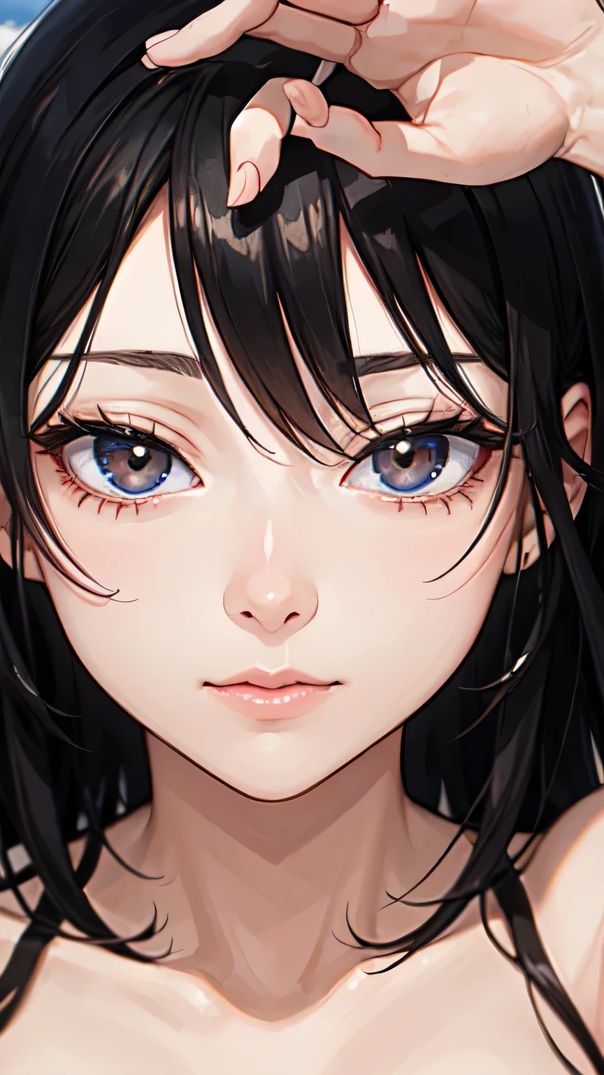((best quality)), ((masterpiece)), (detailed), 1girl, sexly,Almond Eye,Through the clouds,Light shines in,A new hope,Arising in the heart,Close up of face