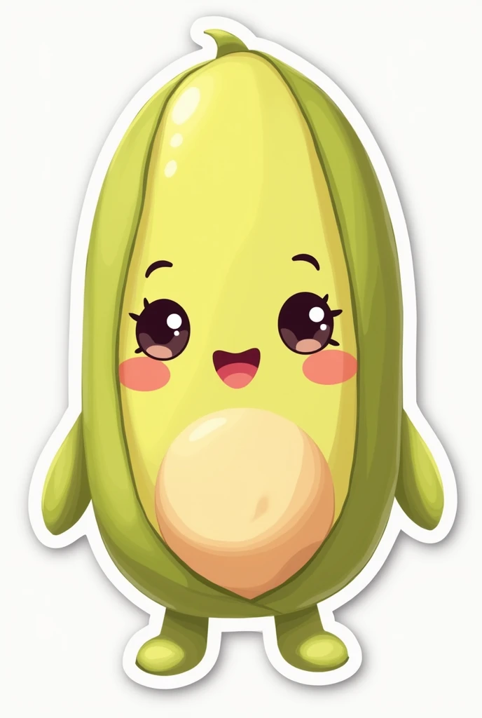 A cute pistachio image for a sticker, less realistic