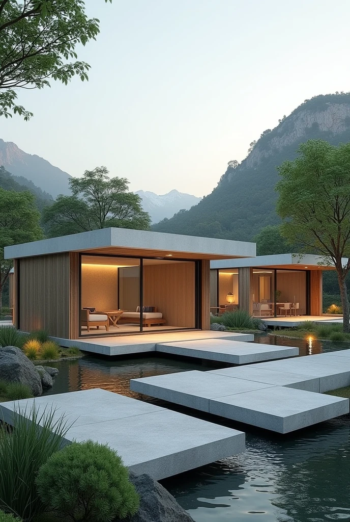 small pavilions inspired by modern architecture