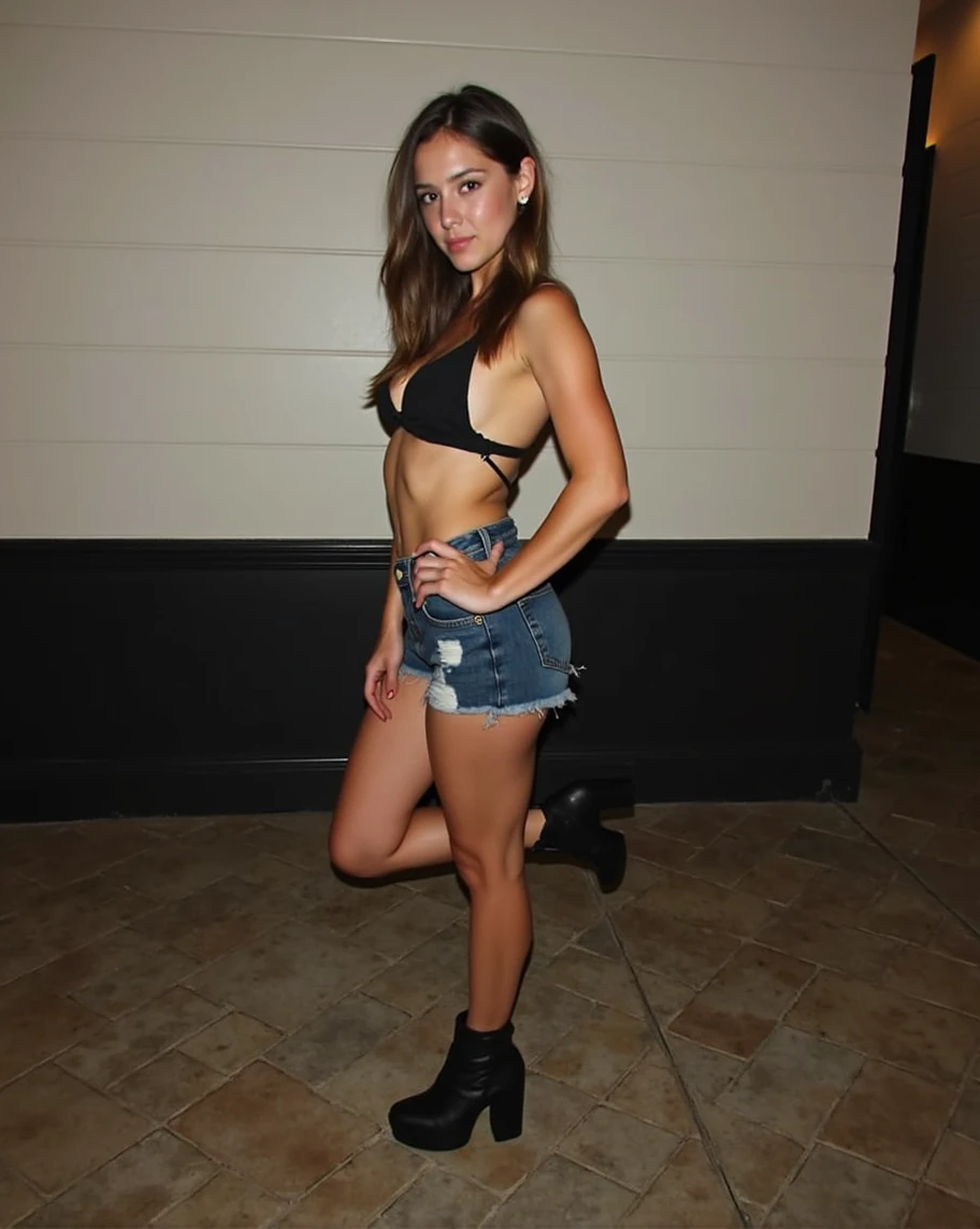 Beautiful 17 year old woman, Dark brown hair, beautiful face of a young girl, teen