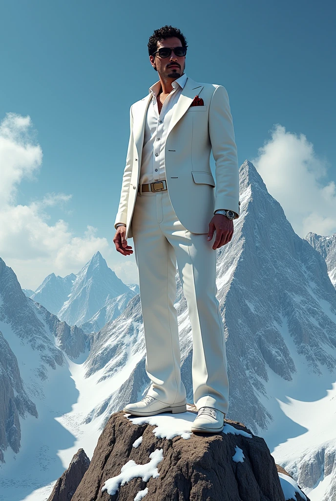Tony Montana on a mountain

