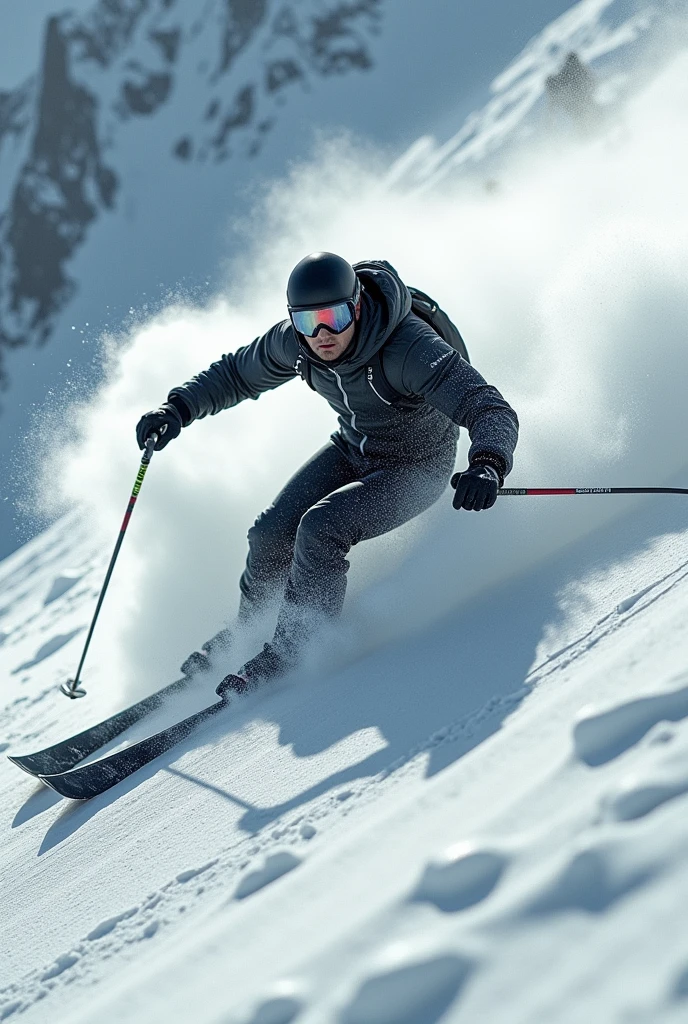 A skier sliding down a mountain of cocaine


