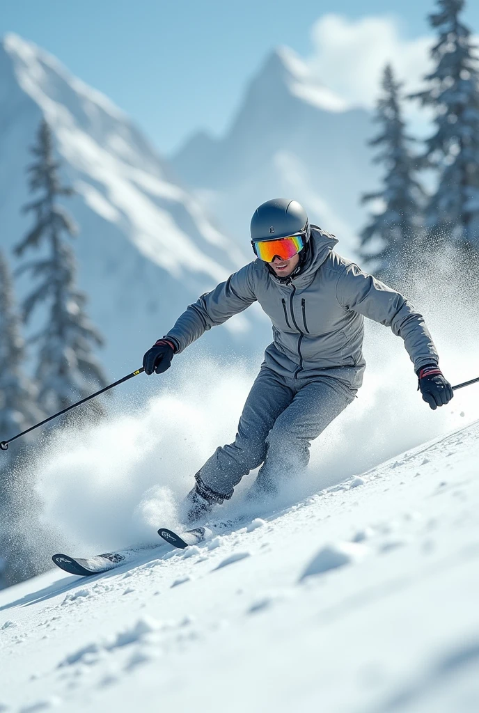 a skier sliding on cocaine


