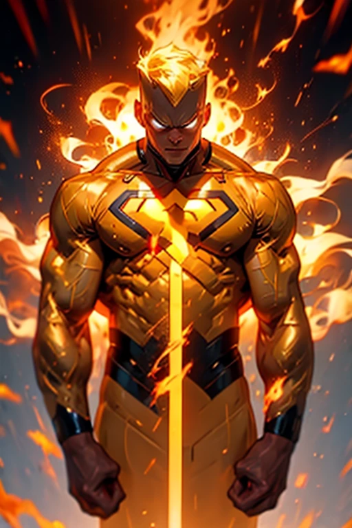 Golden, male, superhero