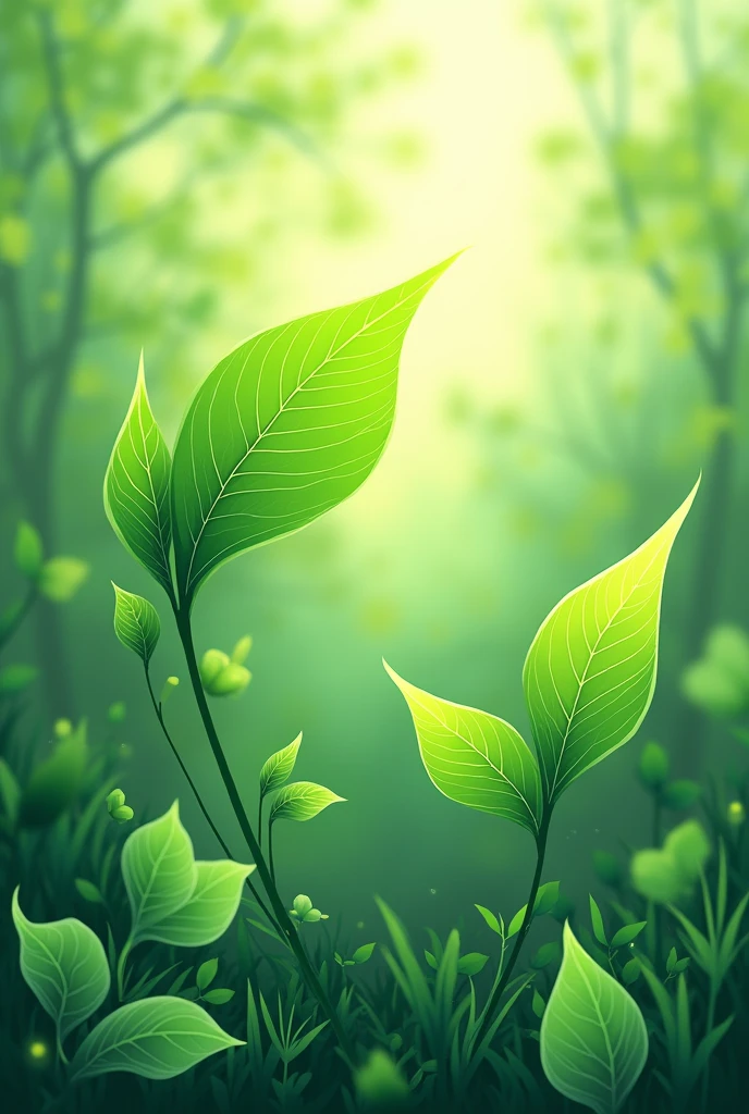 Leaves in the spring landscape, T-shirt design, Vector art