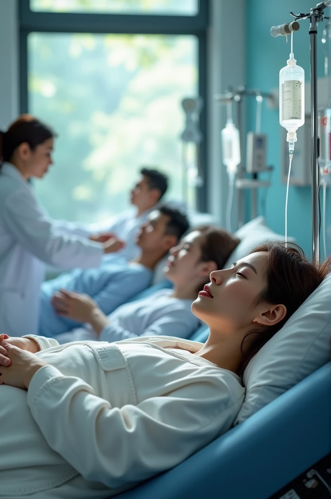 People taking IV fluids