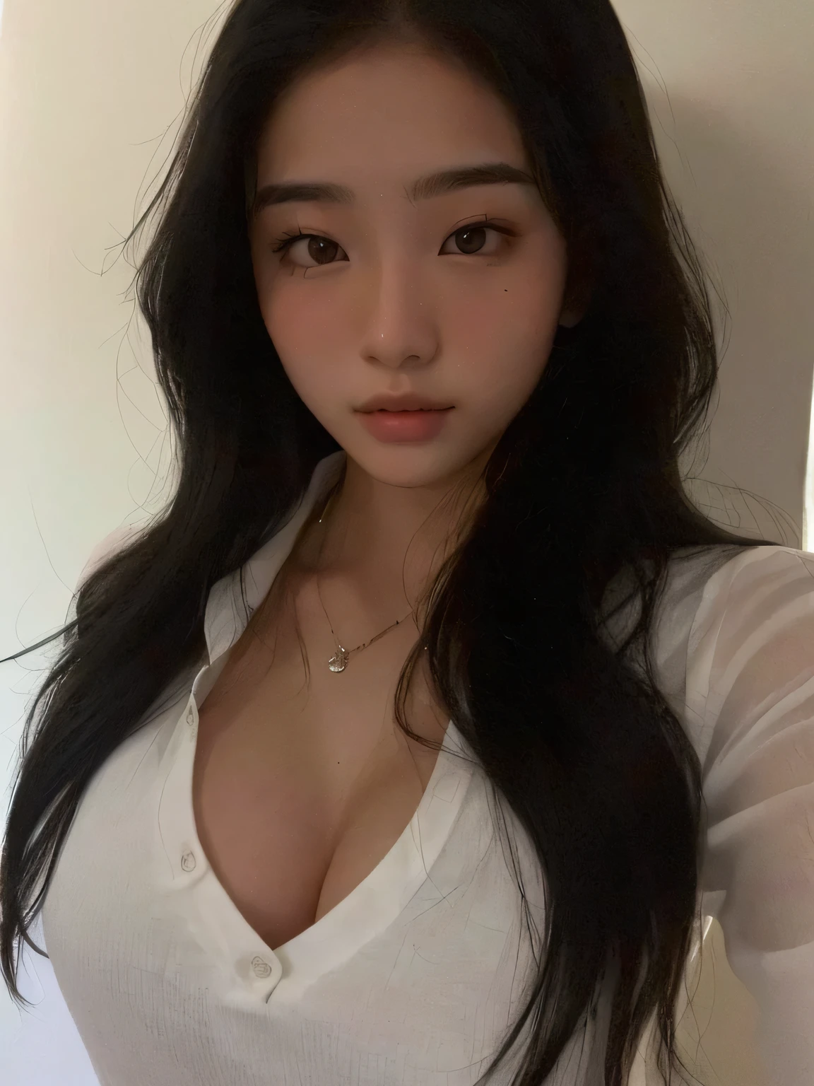 araffed mujer asiática with long black hair and a white shirt, 18 años, niña asiatica, beautiful niña asiatica, , 22 años, 21 años, mujer asiática, an mujer asiática, cara asiática, mujer asiática, half asian, young niña asiatica, 23 años, mujer asiática, asian features