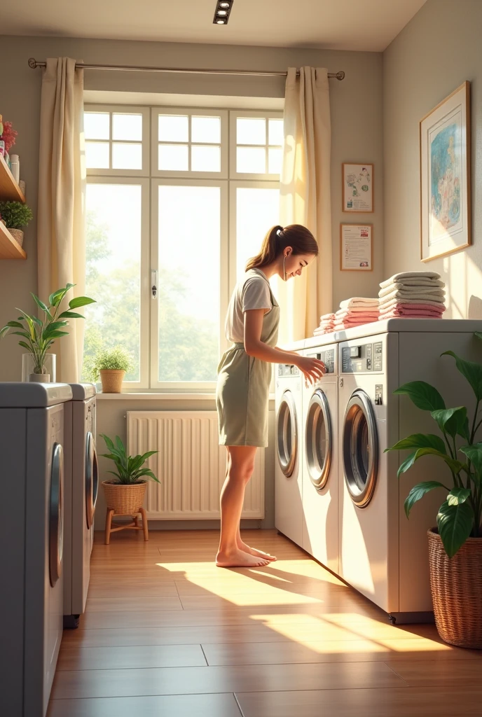 Pleasant atmosphere in a laundry 