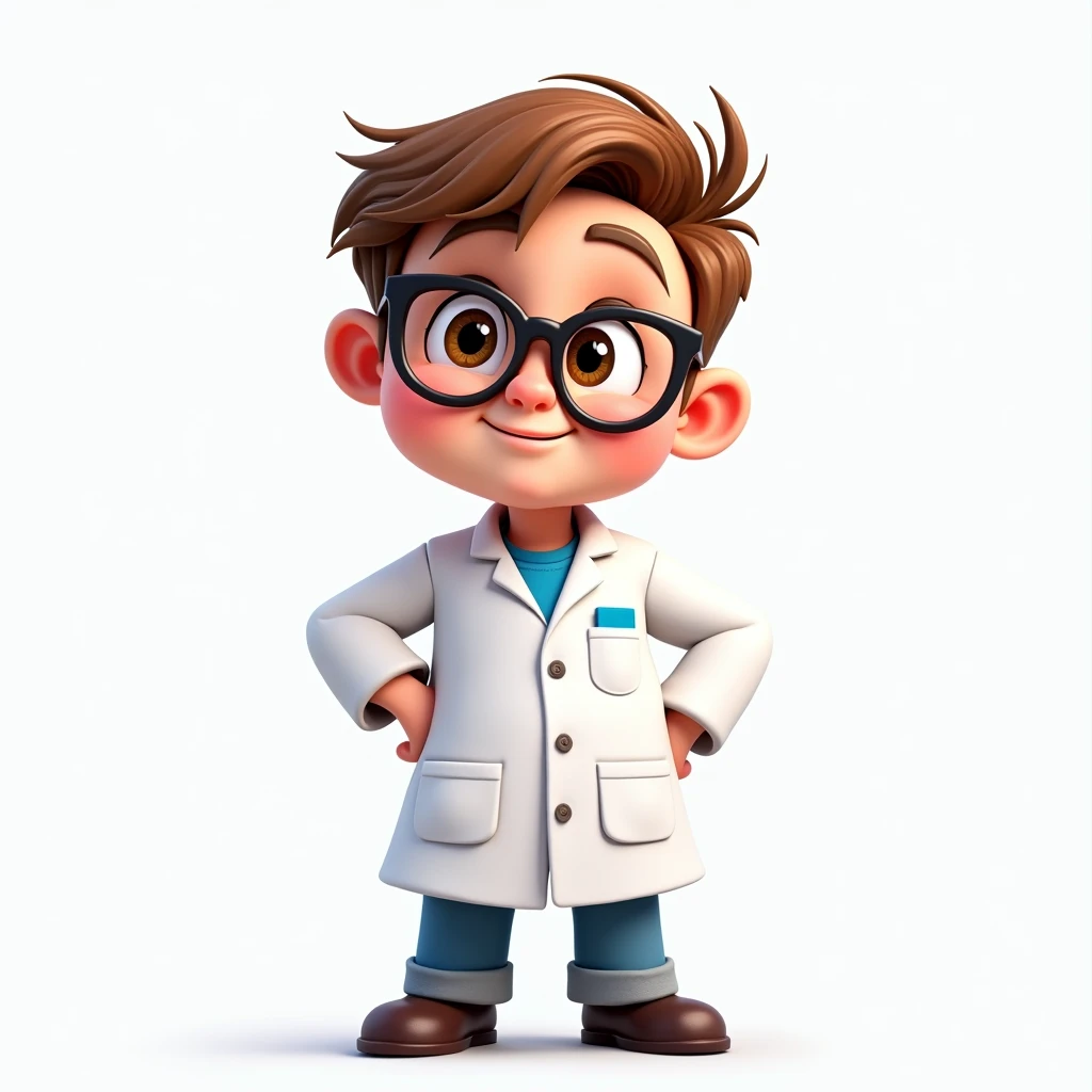 Cartoon Character with lab saftey clothing on easy t to draw