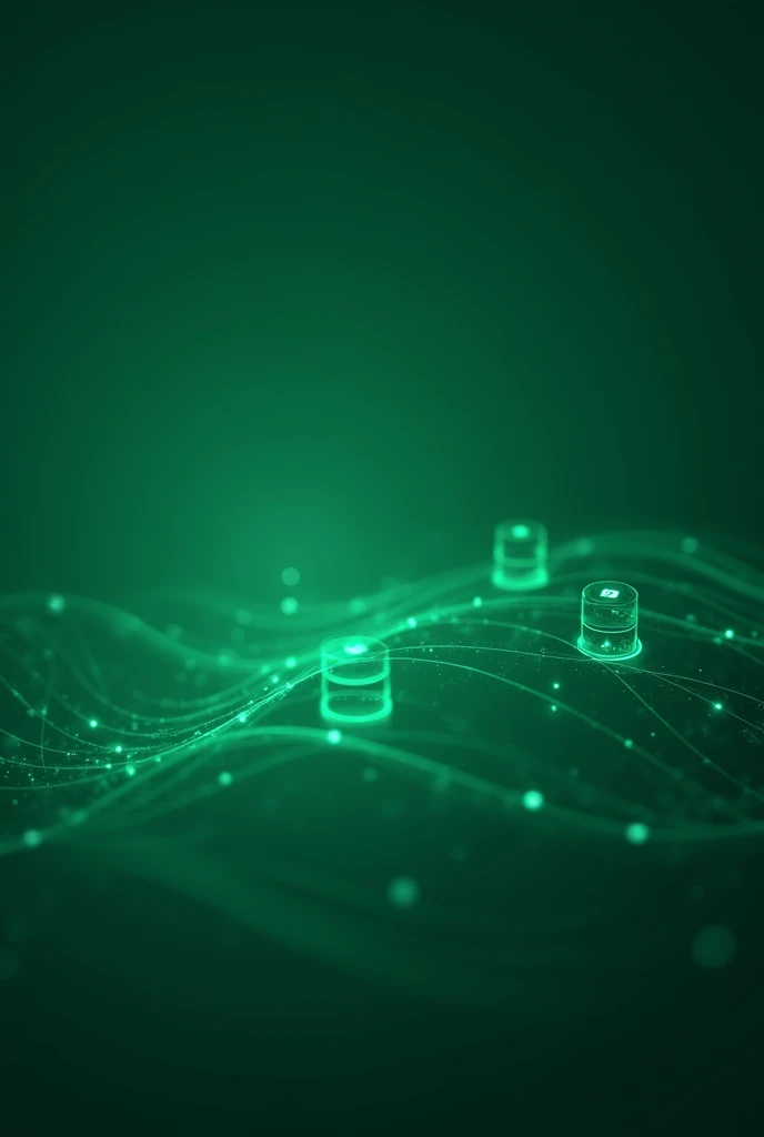 create a banner for an online store that sells cell phone products representing technology and innovation, using elements like fiber and database using green and black colors