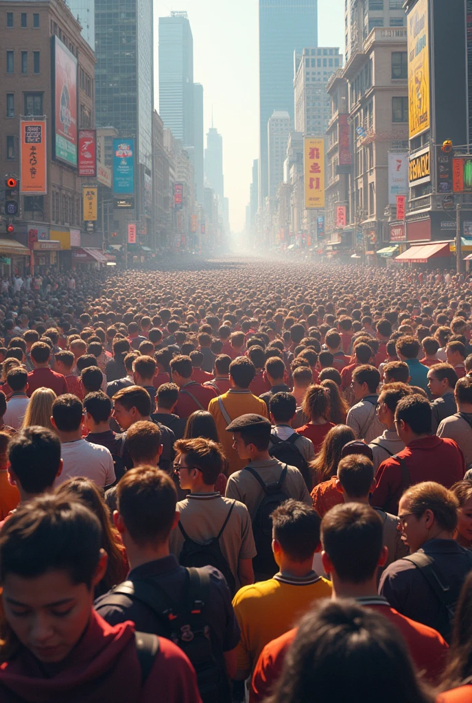A large crowd of people