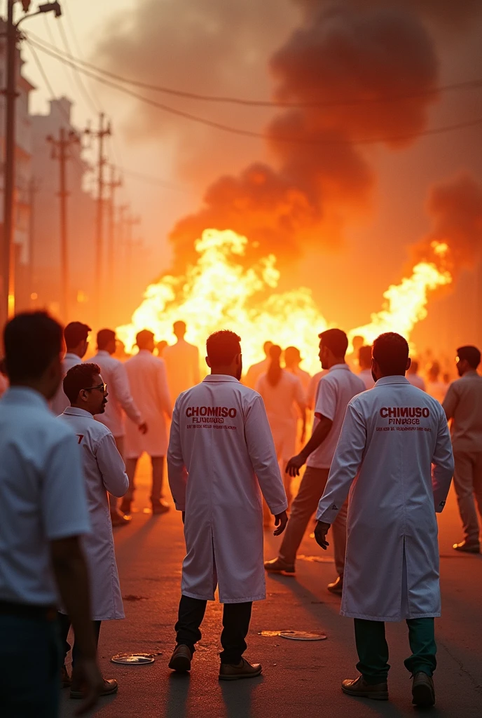 Medical college doctors burning firing bloody on independence day due to protest