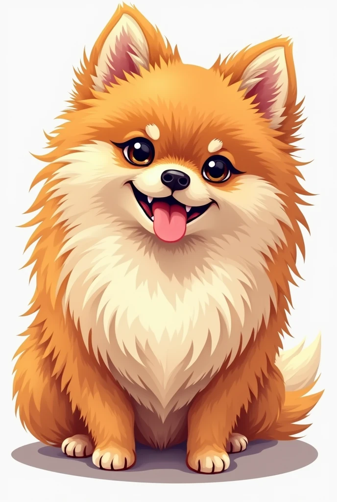 Designing an art logo with a Pomeranian dog