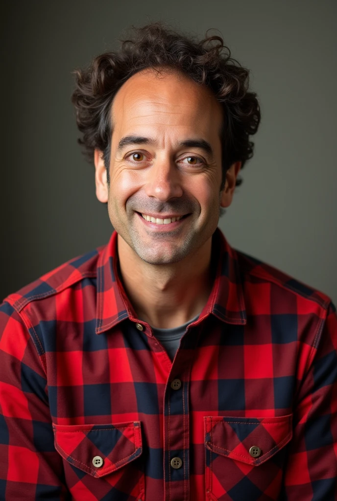 Jerry Seinfeld with red flannel shirt