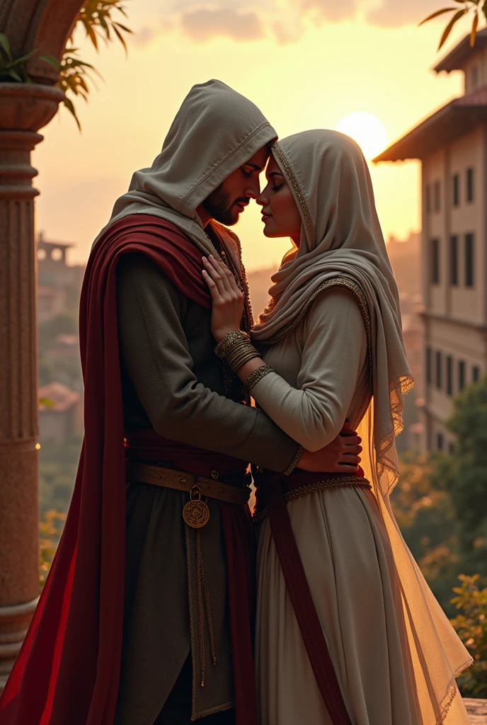 Assassin's creed, Ezio Auditore da Firenze kissing Altaïr Ibn-La’Ahad