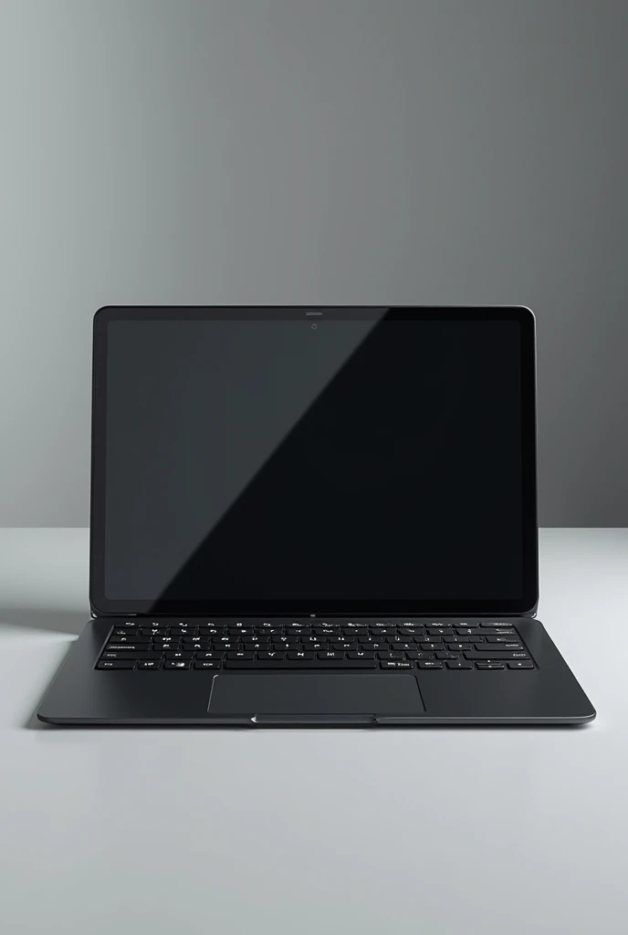 A tablet with a 10" screen.1" In the black color, with the screen on ,infinite screen without borders,with a keyboard with a black LED mousepad