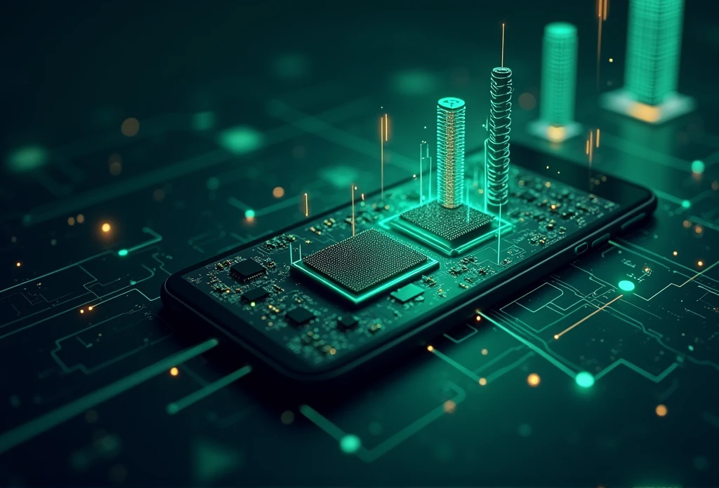 create a banner for an online store that sells cell phone products representing technology and innovation, using elements such as fiber and database using the color green and black and elements that represent online shopping