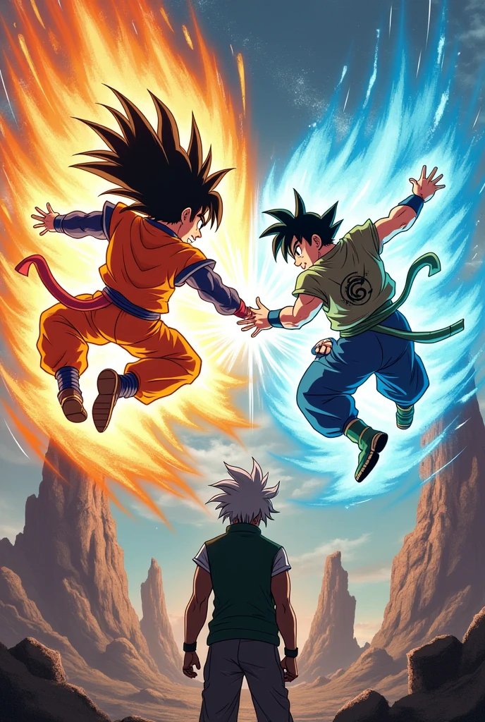 Naruto vs Goku and Akira Toriyama watching
