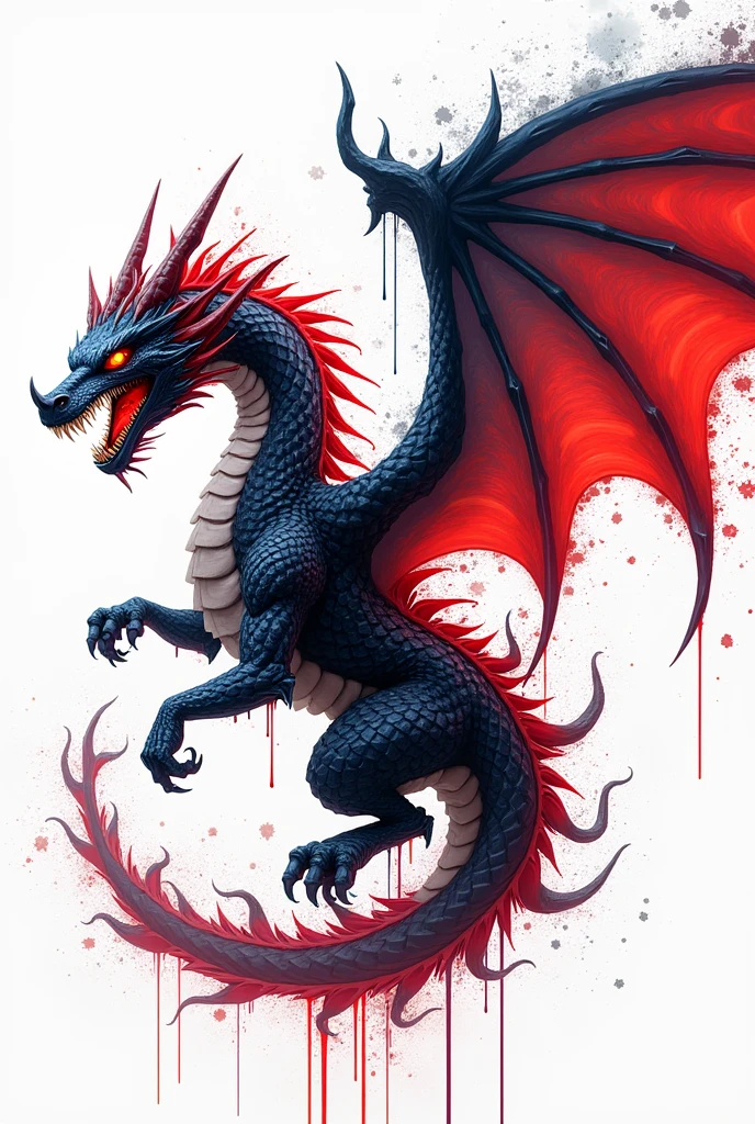 Splash Art, Dragon,dragon, ((White Background)), Sharp Eye, Magnificent Instagram, Art Station, Colorful paint splash style, Contour, Very detailed , Unreal Engine, Fantasy, Intricate details, Splash screen, Complementary Color, Fantasy Concept Art, 8k resolution, deviantart masterpiece, oil, Intense Strokes, Paint drips, Splash Art,Mechanical,