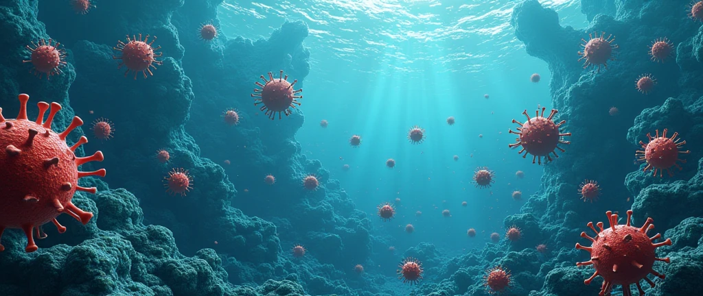 create an ocean of influenza virus haemaglutinin Protein molecule And computer