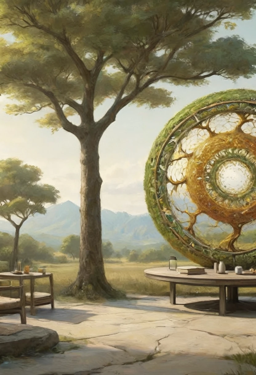 (Evolution of life)、Fibonacci、the golden ratio、melted wax、Visible brush strokes、3D tessellation wireframe、neural graphic、neurons、The Tree of Life、Farbe、tenderness、passion、The ultra -The high-definition、8K UHD、masterpiece