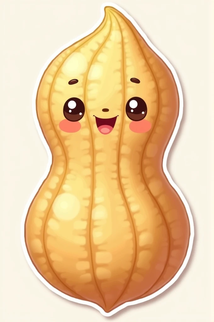 A cute peanut sticker with shell