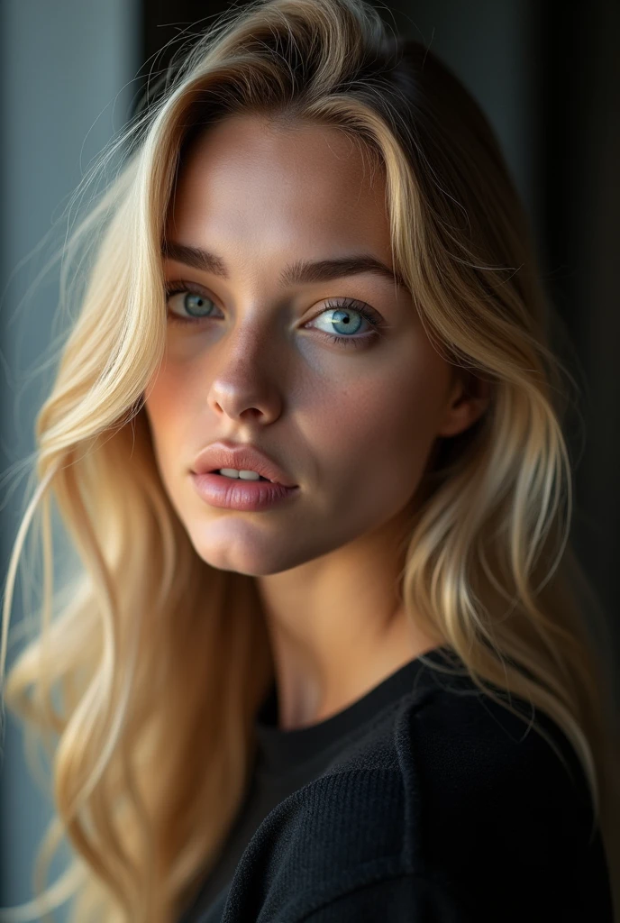 beautiFul European girl with yeux bleus and blonde hair, photo de profil pour instagram, photo selfie, ultra haute résolution, (Fotorrealista: 1.4), haute résolution , (Finely détaillé skin), (yeux bleus), (perFect proportions) (photos réalistes) (chef-d'œuvre) (Fotorrealista), Ultraréaliste (Meilleure qualité) (détaillé) Photographié avec un Canon EOS R5, objectif 50 mm, F/2.8, (8k) (fond d'écran) (Éclairage cinématographique) (Éclairage dramatique) (Complexe) Fashion, des imperfections