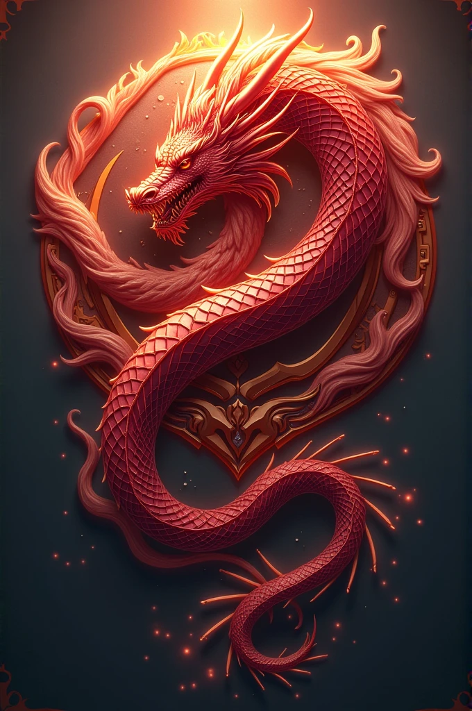 I want a logo with a dragon wrapped around it with the name Red Breeze