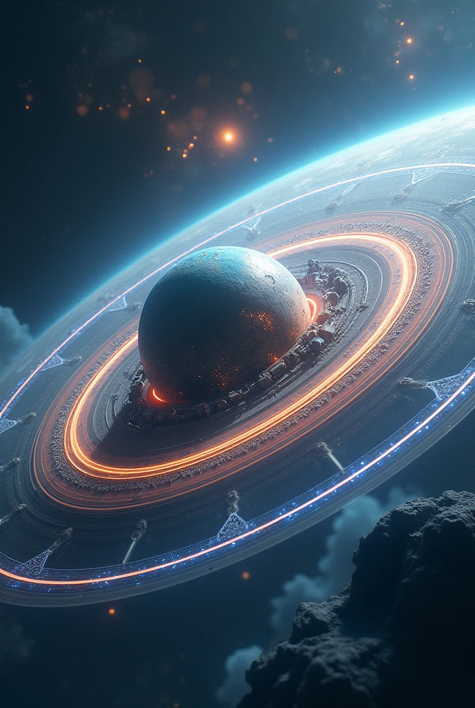 A small, intelligent planet with rings around it