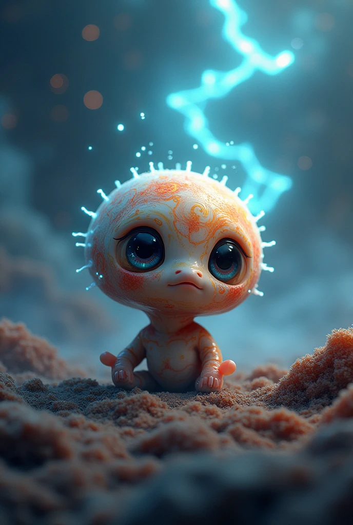 A small and intelligent Jupiter like a character 