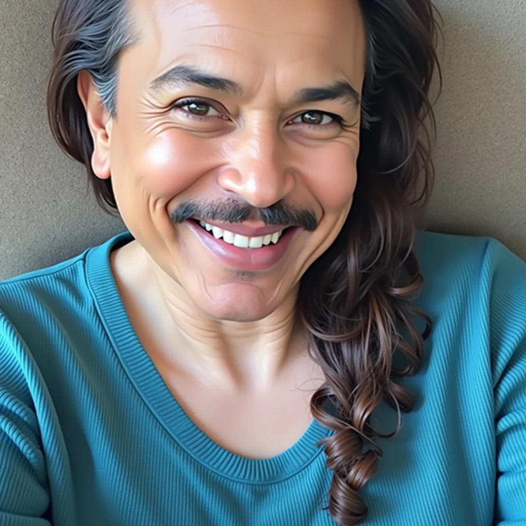 Can you combine the image of my face with a picture of Steve Harvey