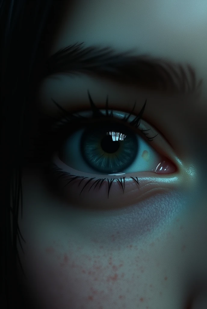 Super realistic black eyes, long eyelashes, deep eyes, focus only on the eyes