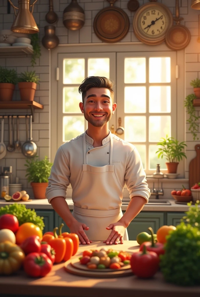 Dans une cuisine