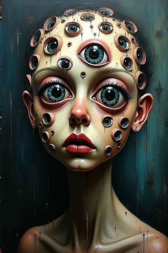 masterpiece,best quality,popsurrealism art,masterpiece,by Mark Ryden,digital painting,<lora:tbh96-sdxl:1>,machine